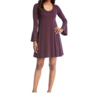 Karen Kane Deep Purple Long Sleeve Dress